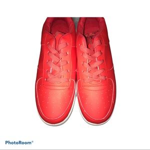 Red sneakers